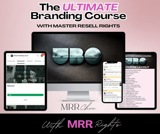 UBC - Ultimate Branding Course w/Master Resell Rights for 100% profit