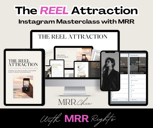 The REEL Attraction Instagram Class w/Master Resell Rights for 100% profit