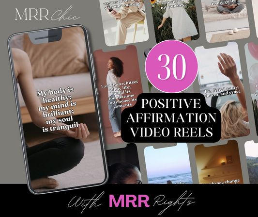 Positive Affirmation Reels with Captions & MRR